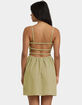 BILLABONG Womens Sleeveless Smocked Dress image number 3
