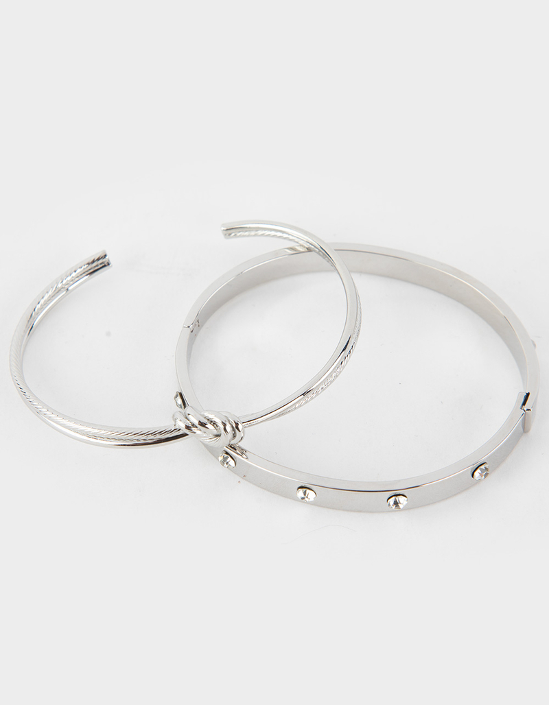 FULL TILT 2 Piece Knot Rhinestone Bracelet image number 1