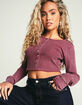 FULL TILT Womens Long Sleeve Thermal Cardigan image number 1