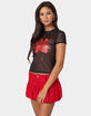 EDIKTED Aloha Sheer Mesh Tee image number 3