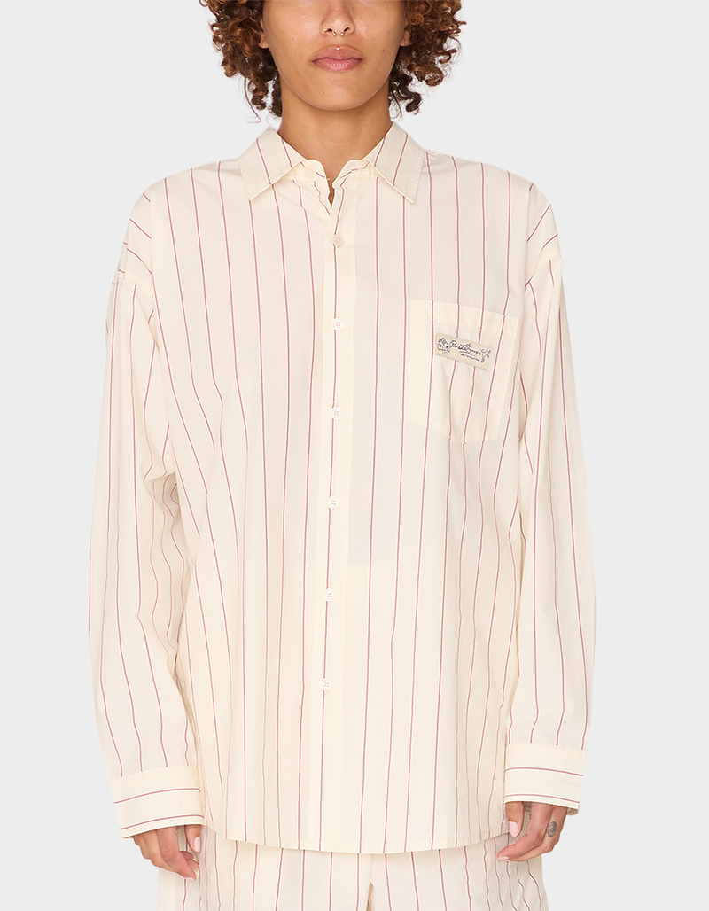 OBEY Primavera Stripe Womens Long Sleeve Button Up Shirt image number 0