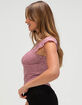 FULL TILT Womens Lace Top image number 3