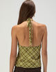 FULL TILT Womens Plaid Halter Top image number 4