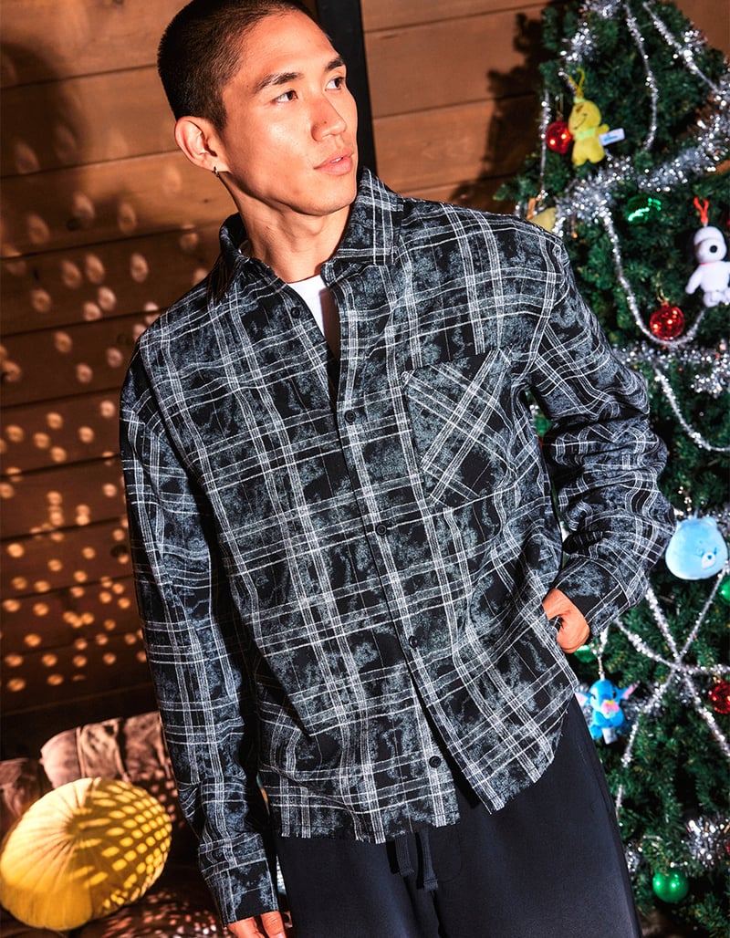 RSQ Mens Textured Flannel image number 0