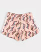 ADIDAS All Over Animal Print Girls Shorts image number 2