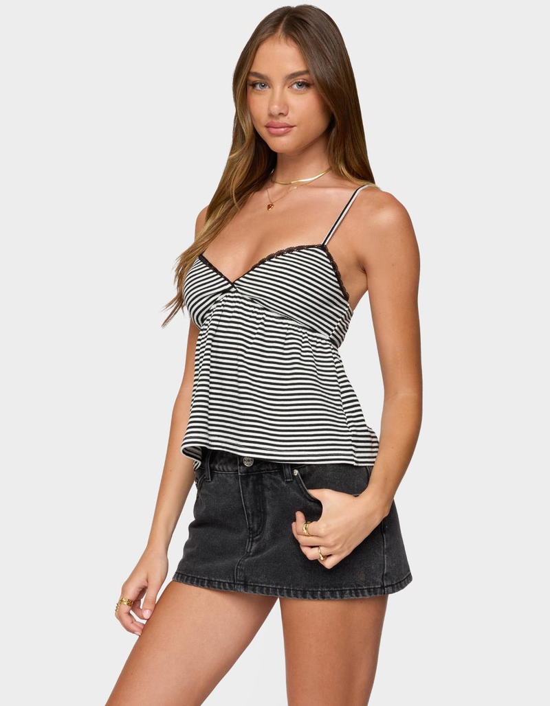 EDIKTED Orietta Striped Babydoll Top image number 1