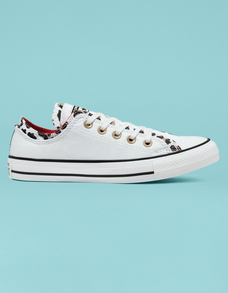 CONVERSE Double Upper Chuck Taylor All Star Womens Low Top Shoes image number 2