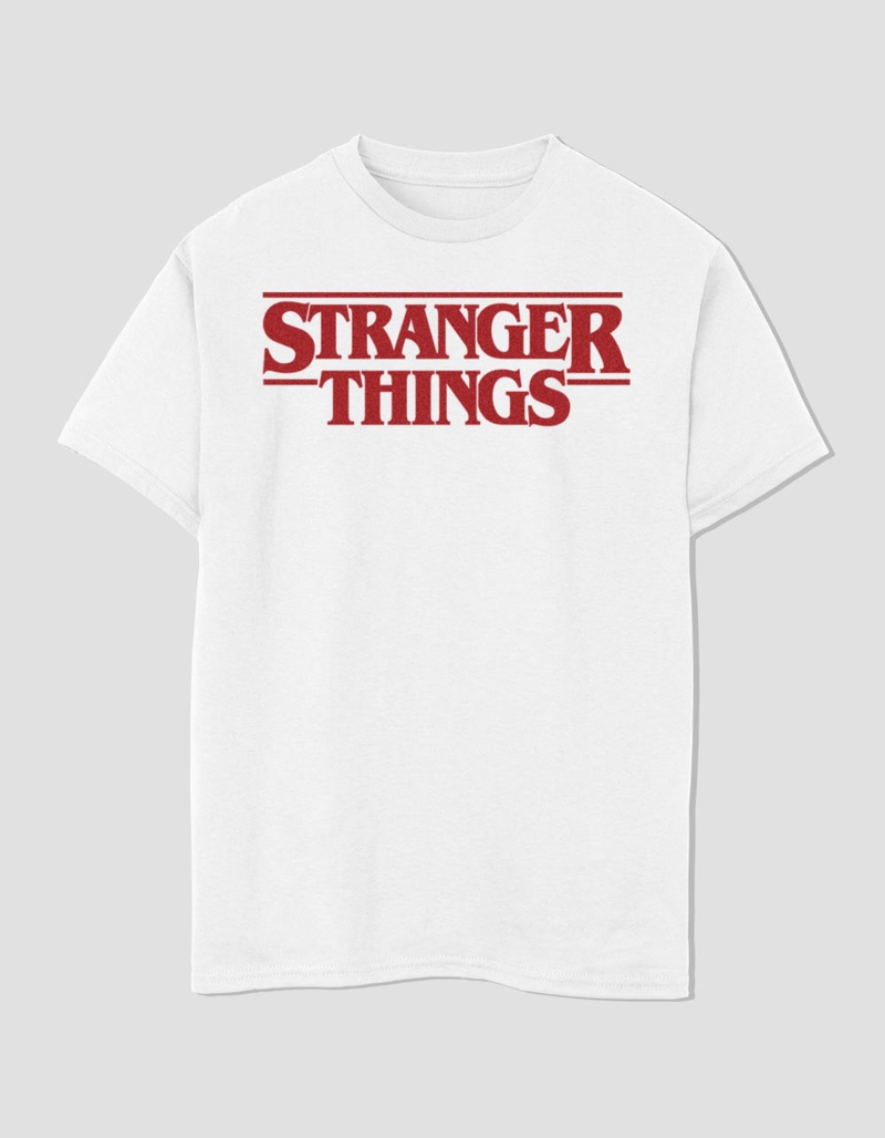 STRANGER THINGS Classic Red Logo Unisex Kids Tee image number 0