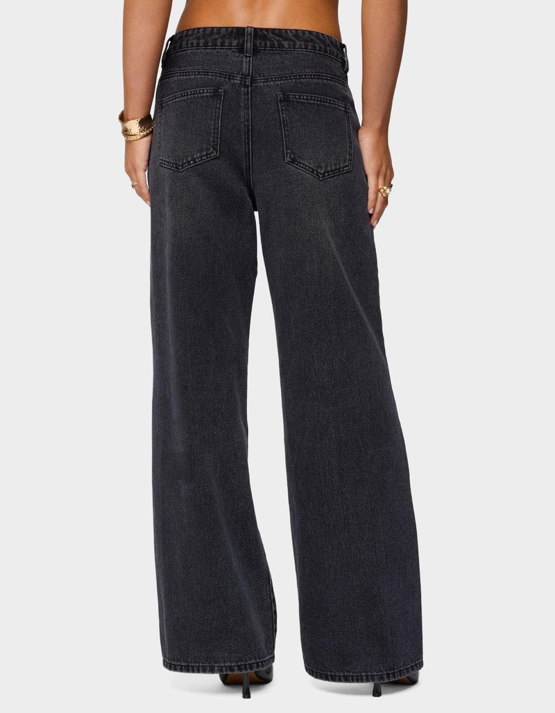 EDIKTED Ery Wide Leg Mid Rise Jeans image number 2