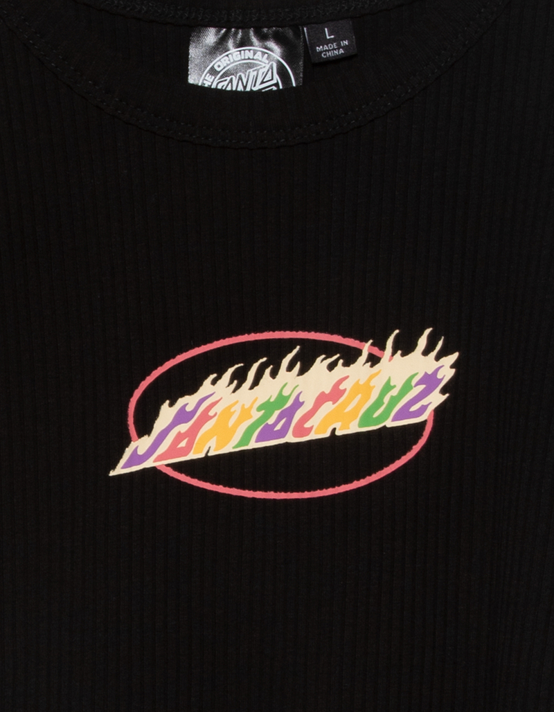 SANTA CRUZ Oval Flame Girls Tank Top image number 2