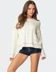 EDIKTED Eleni Cable Knit Sweater image number 1