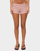 EDIKTED Noelia Striped Micro Shorts image number 1