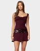 EDIKTED Sequin Backless Cowl Neck Mini Dress image number 1