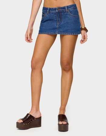 EDIKTED Camelia Denim Mini Skort Primary Image