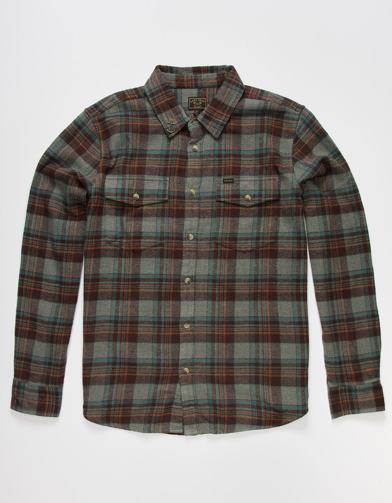 DARK SEAS Awol Mens Gray Flannel Shirt image number 0