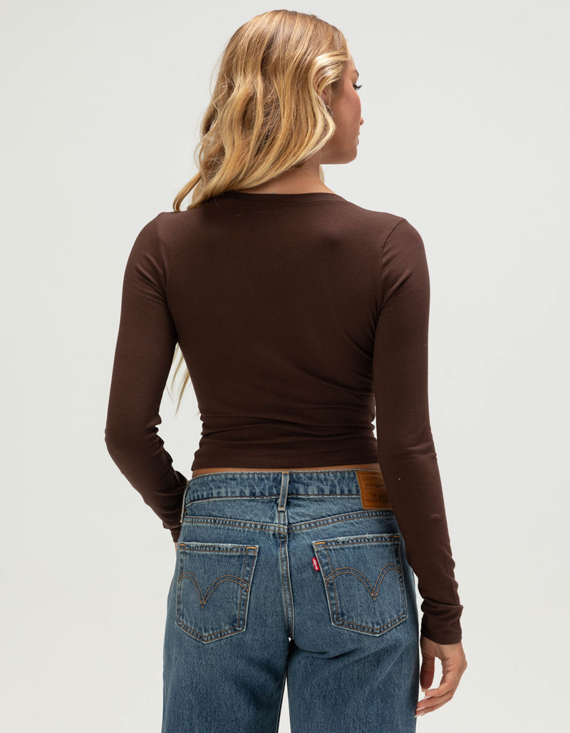 TILLYS Womens Long Sleeve Baby Tee image number 3