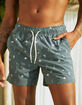 RSQ Mens Pirate Ditsy 5'' Swim Shorts image number 4