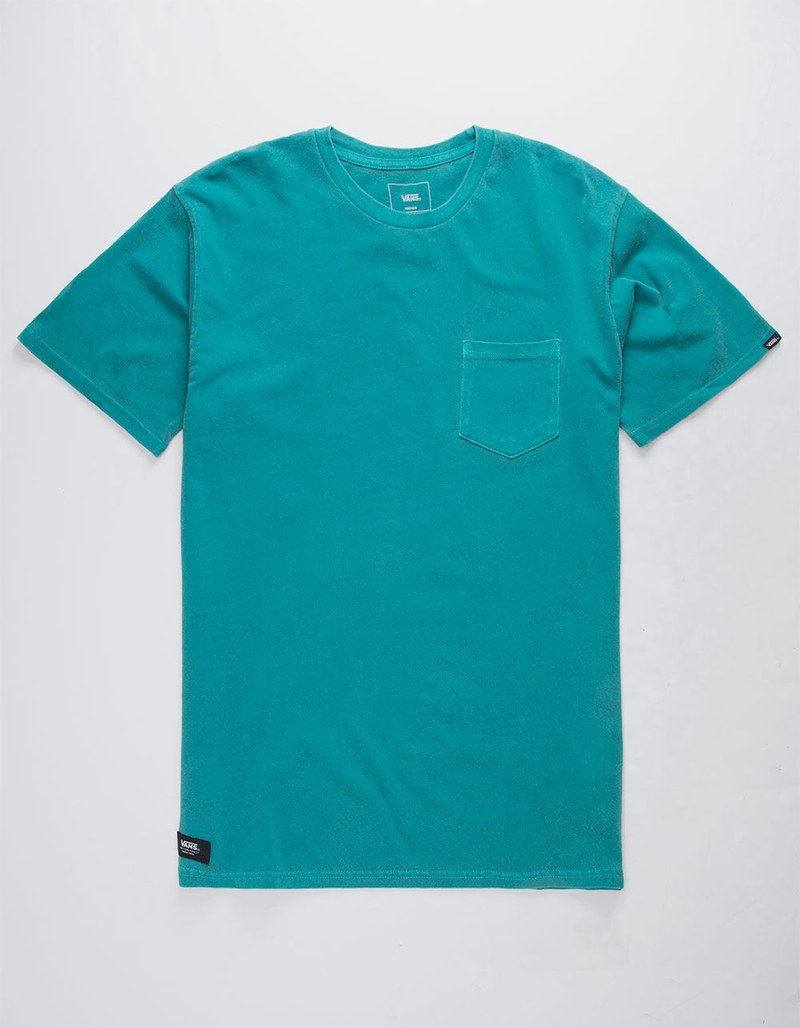 VANS Everyday Wash Teal Green Mens Pocket Tee image number 0