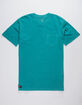 VANS Everyday Wash Teal Green Mens Pocket Tee image number 1