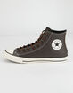 CONVERSE Tumbled Leather Chuck Taylor All Star High Top Shoes image number 3