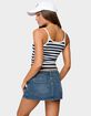 EDIKTED Bailee Striped Ribbed Tank Top image number 3