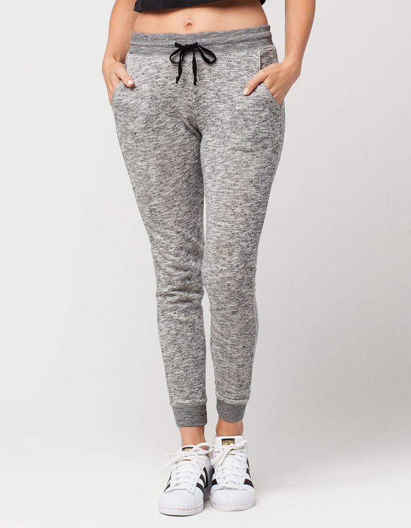 FULL TILT Essential Marled French Terry Womens Jogger Pants image number 0