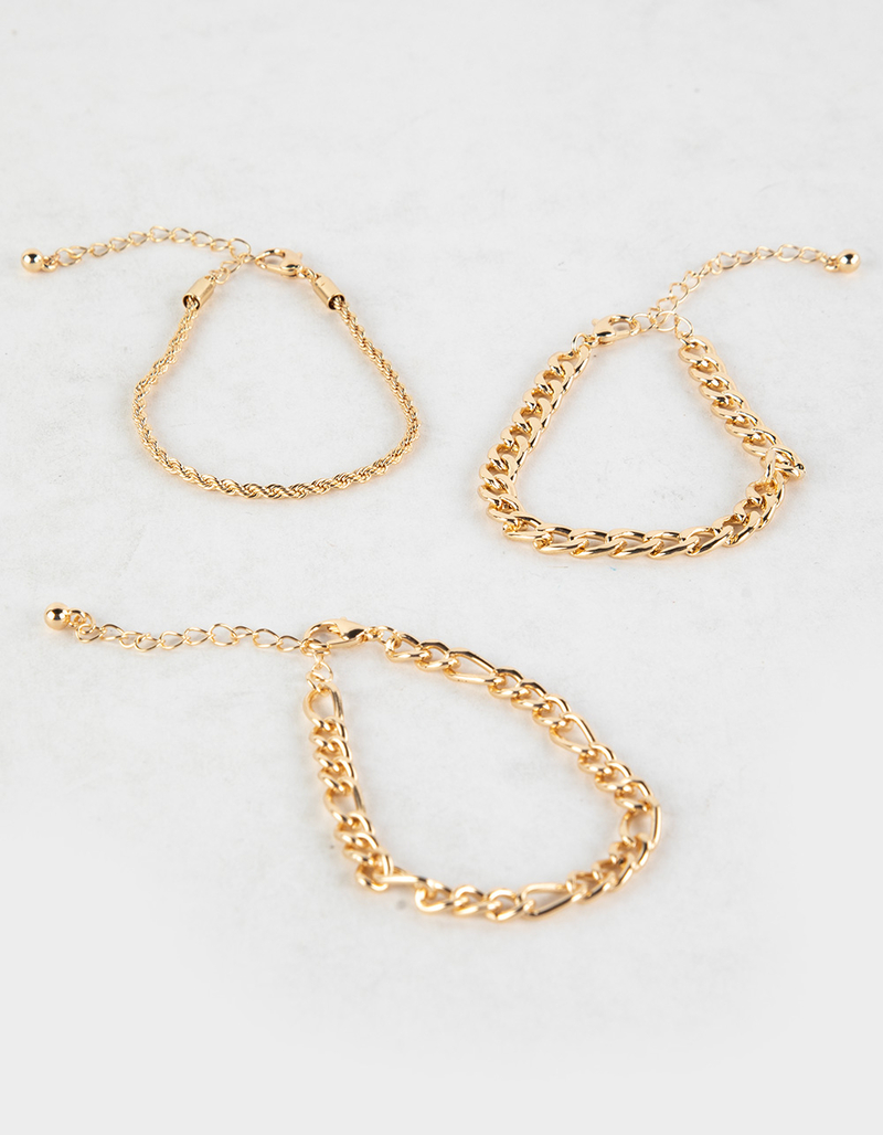 RSQ 3 Pack Chain Bracelet Set image number 0