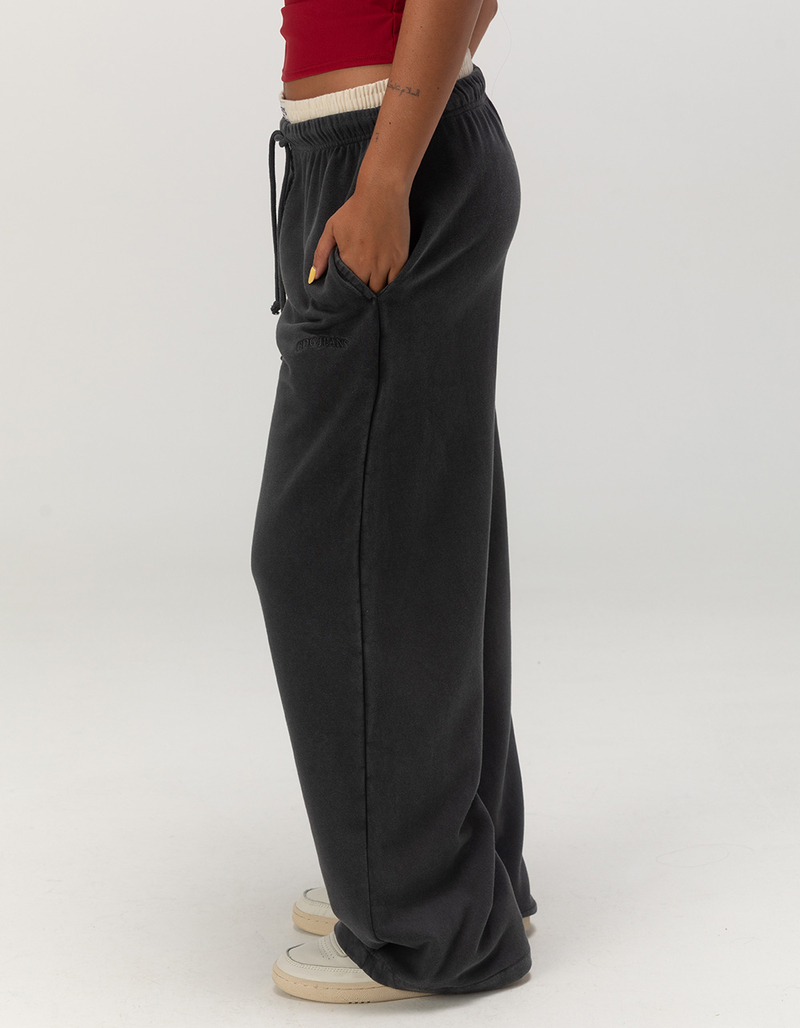 BDG Urban Outfitters Boxer Wide Leg Womens Joggers - WASHED BLACK