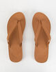 ROXY Brinn Womens Tan Leather Sandals image number 5