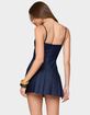 EDIKTED Rudy Pleated Denim Mini Dress image number 3