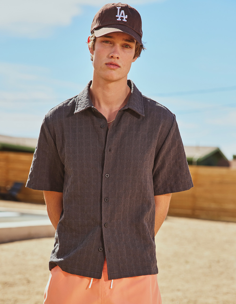 RSQ Mens Textured Button Up Shirt  image number 0
