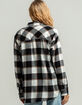 RSQ Copper Buffalo Womens Black & White Oversize Flannel Shirt image number 3