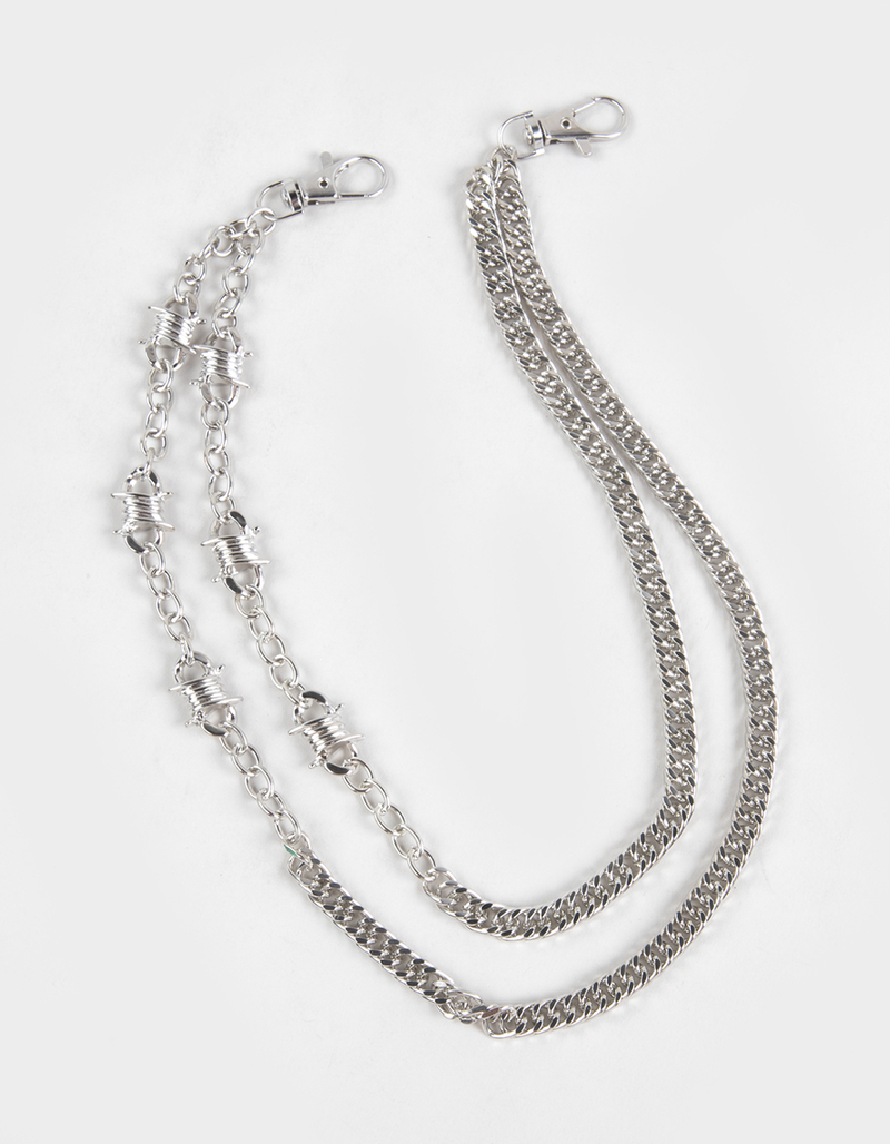RSQ Slim Barbed Wire Wallet Chain image number 0