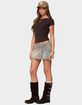 EDIKTED Wrap Mud Wash Denim Mini Skort image number 4