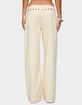 EDIKTED Grommet Tie Waist Low Rise Jeans image number 3