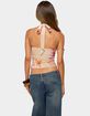 EDIKTED Nadina Floral Rhinestone Halter Top image number 3