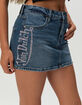 VON DUTCH Womens Denim Micro Mini Skirt image number 3