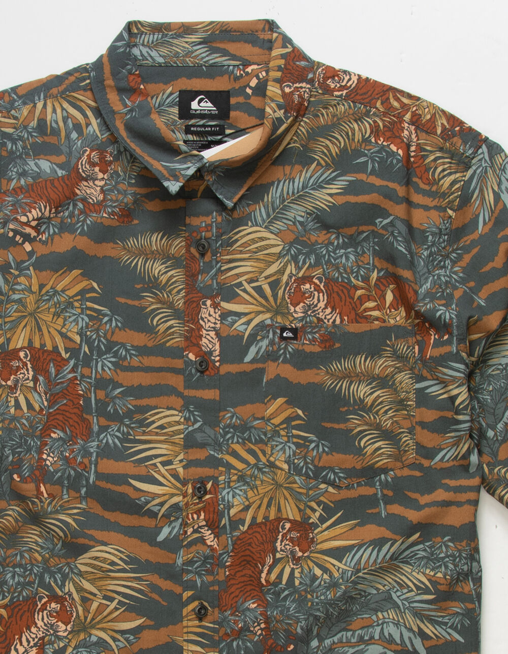 QUIKSILVER Tiger Tracks Mens Button Up 