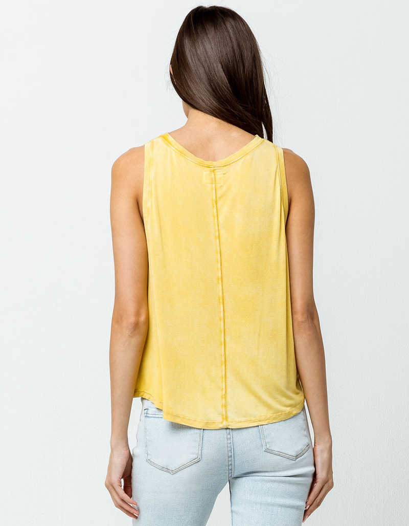RVCA Happy Place Mustard Womens Muscle Tank Top image number 2
