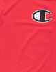 CHAMPION C Applique Logo Red Mens T-Shirt image number 2