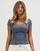 TILLYS Lace Trim Womens Tee image number 5