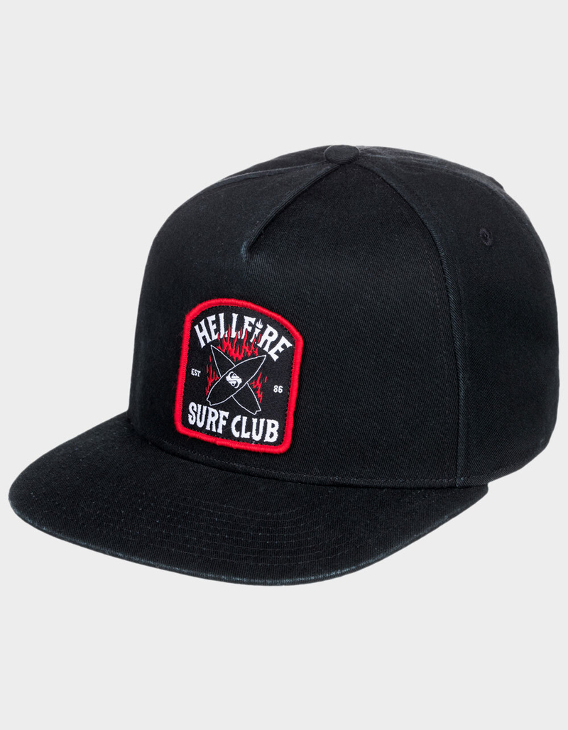 QUIKSILVER x Stranger Things Upside Down Mens 5 Panel Snapback Hat image number 0