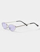 Sleek Metal Purple Cat Eye Sunglasses image number 1