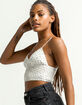 SKY AND SPARROW Ditsy Daisy Trim Womens White Cami image number 2