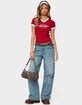 EDIKTED Santa Monica V-Neck Tee image number 5