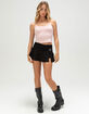 BOZZOLO Lace Trim Bow Womens Tank Top image number 2