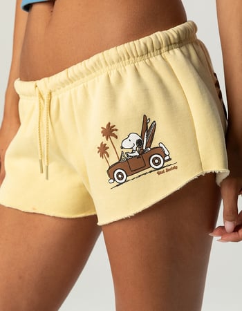 RIOT SOCIETY x Peanuts Womens Micro Sweat Shorts Alternative Image