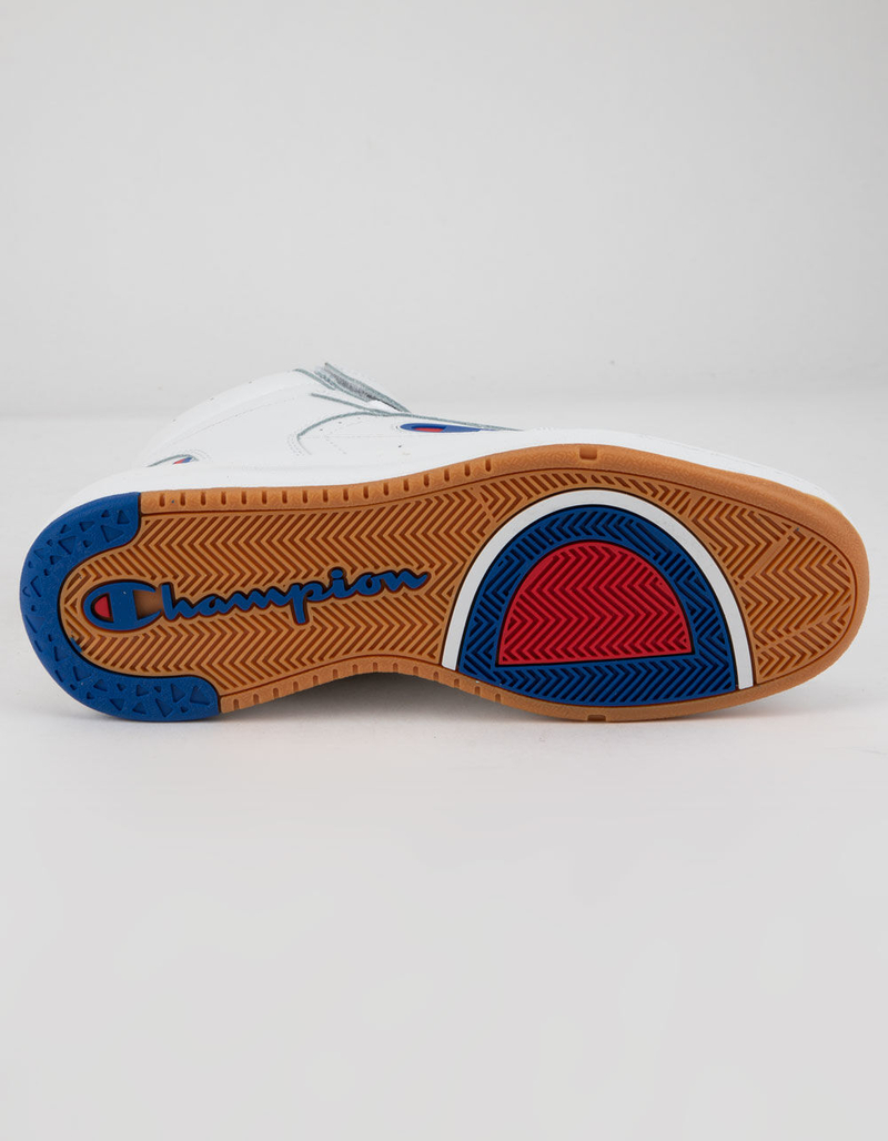 CHAMPION Super C Court Leather Print White Womens Shoes image number 4