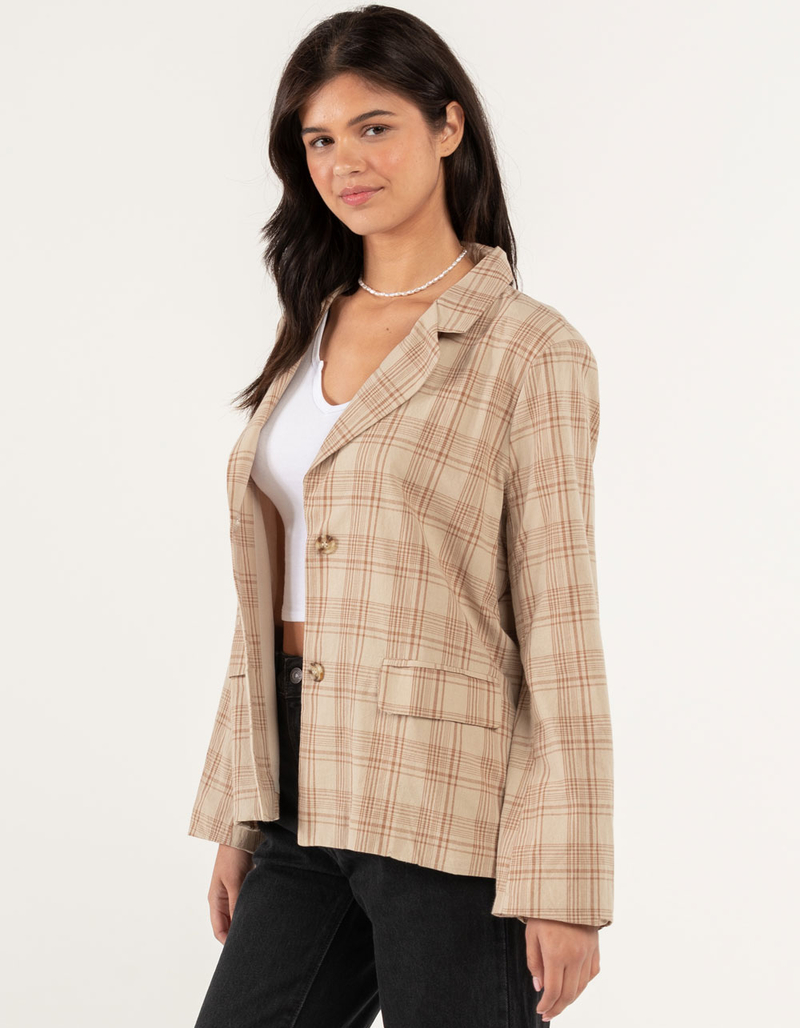 LE LIS Womens Plaid Blazer image number 1