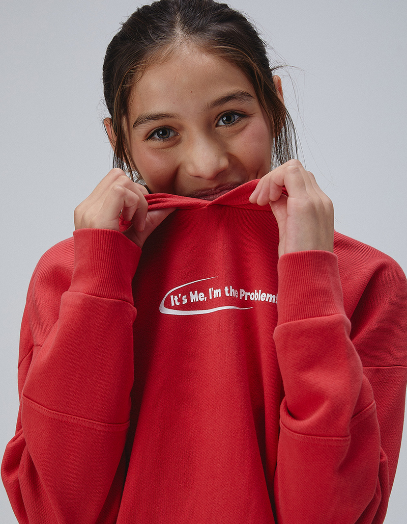 FULL TILT I'm The Problem Girls Oversized Hoodie RED Tillys